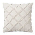 Baumwoll Kissen Rauten cream 50x50cm