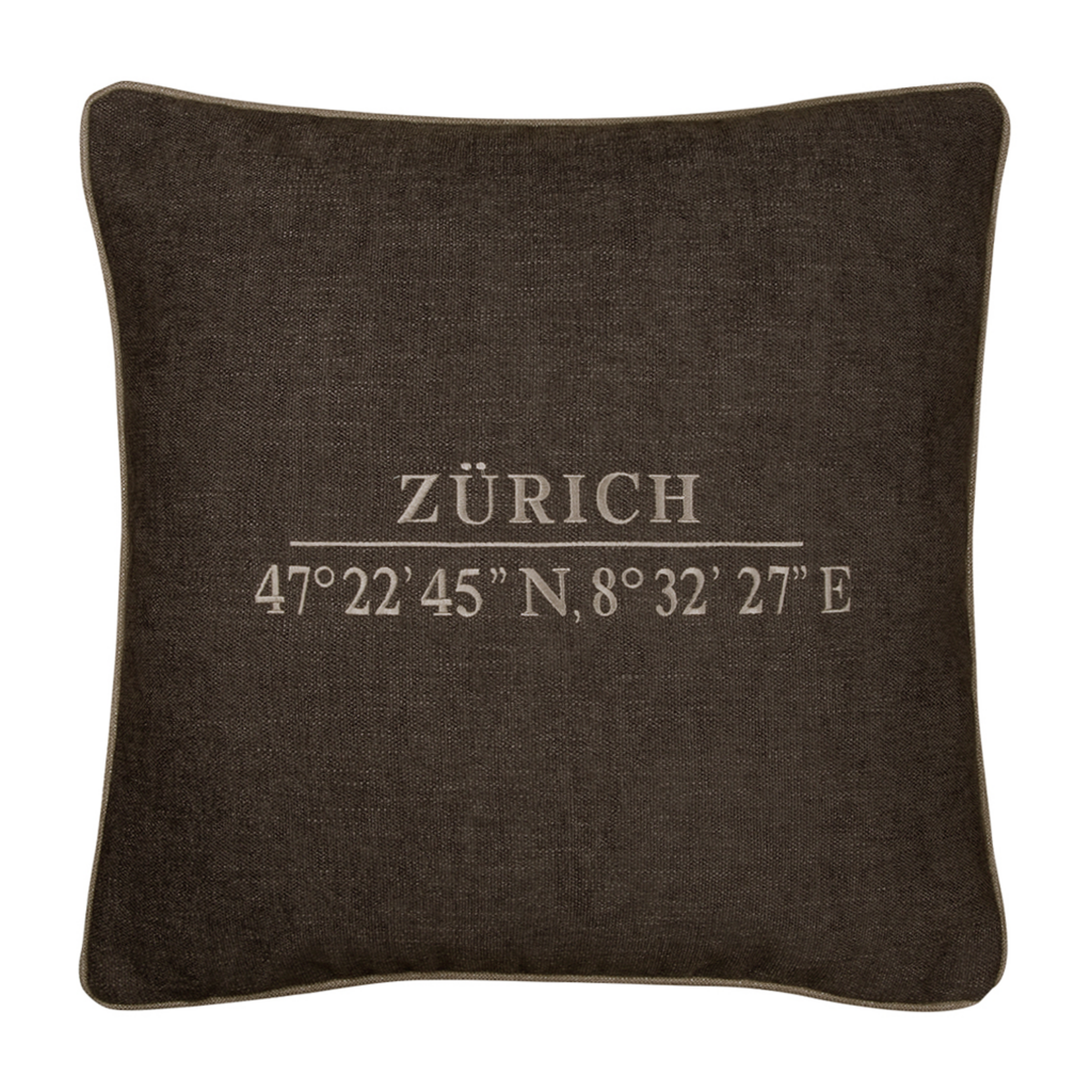 Area Kissen Zürich braun 55x55cm