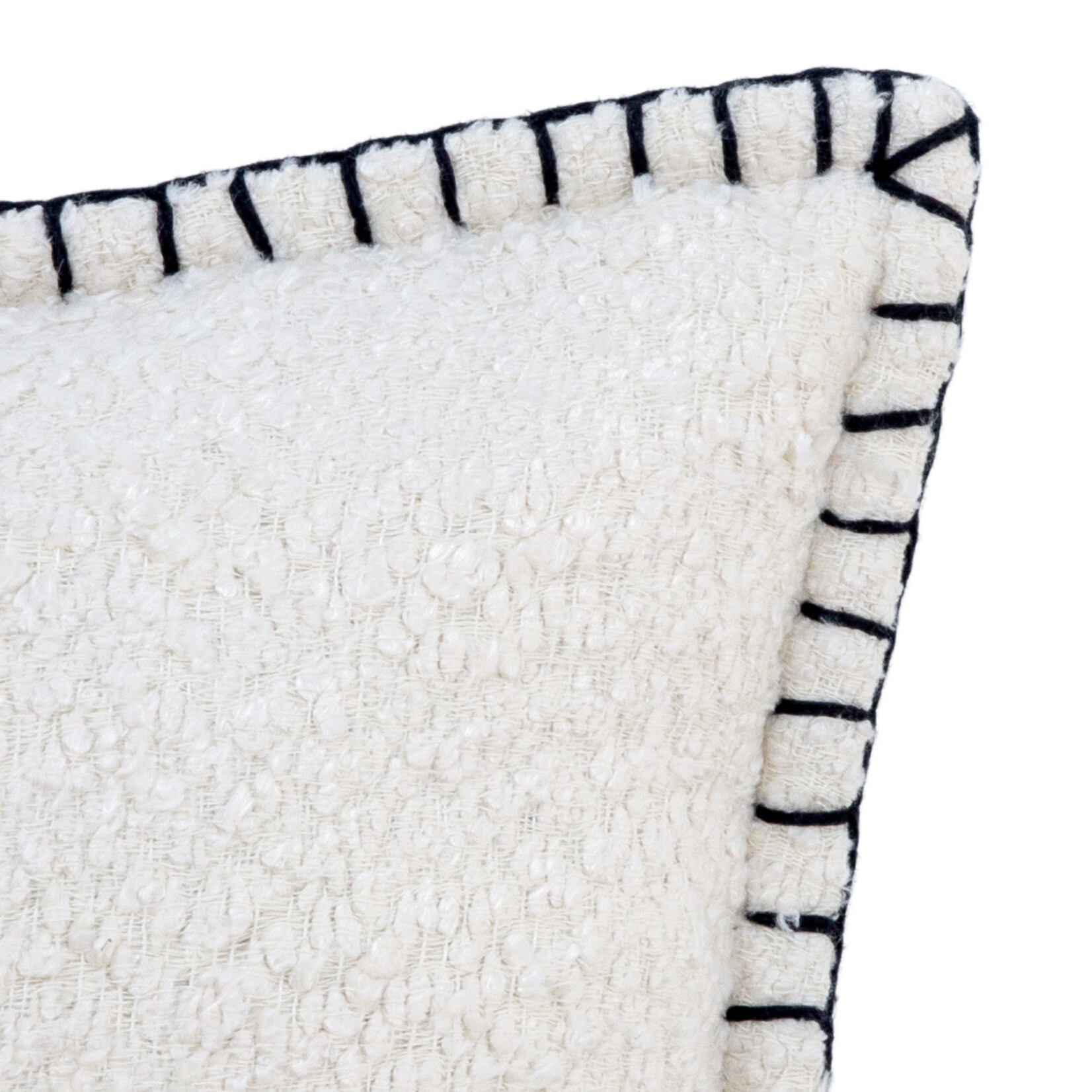 Baumwoll Kissen Schlingstich cream 50x50cm