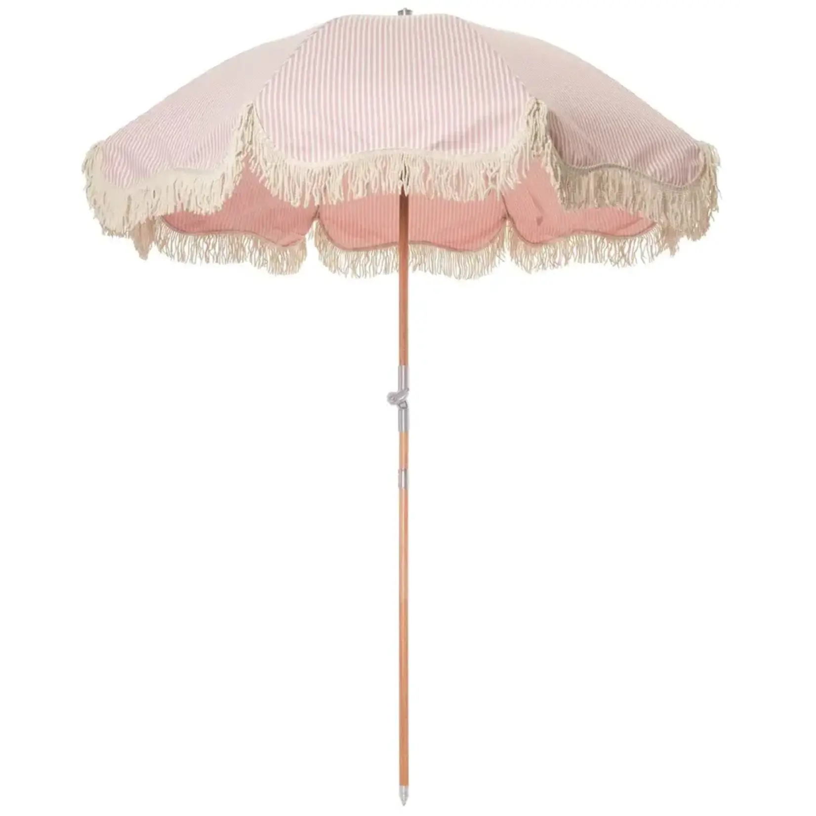 Premium Sonnenschirm Pink gestreift D183xH213cm