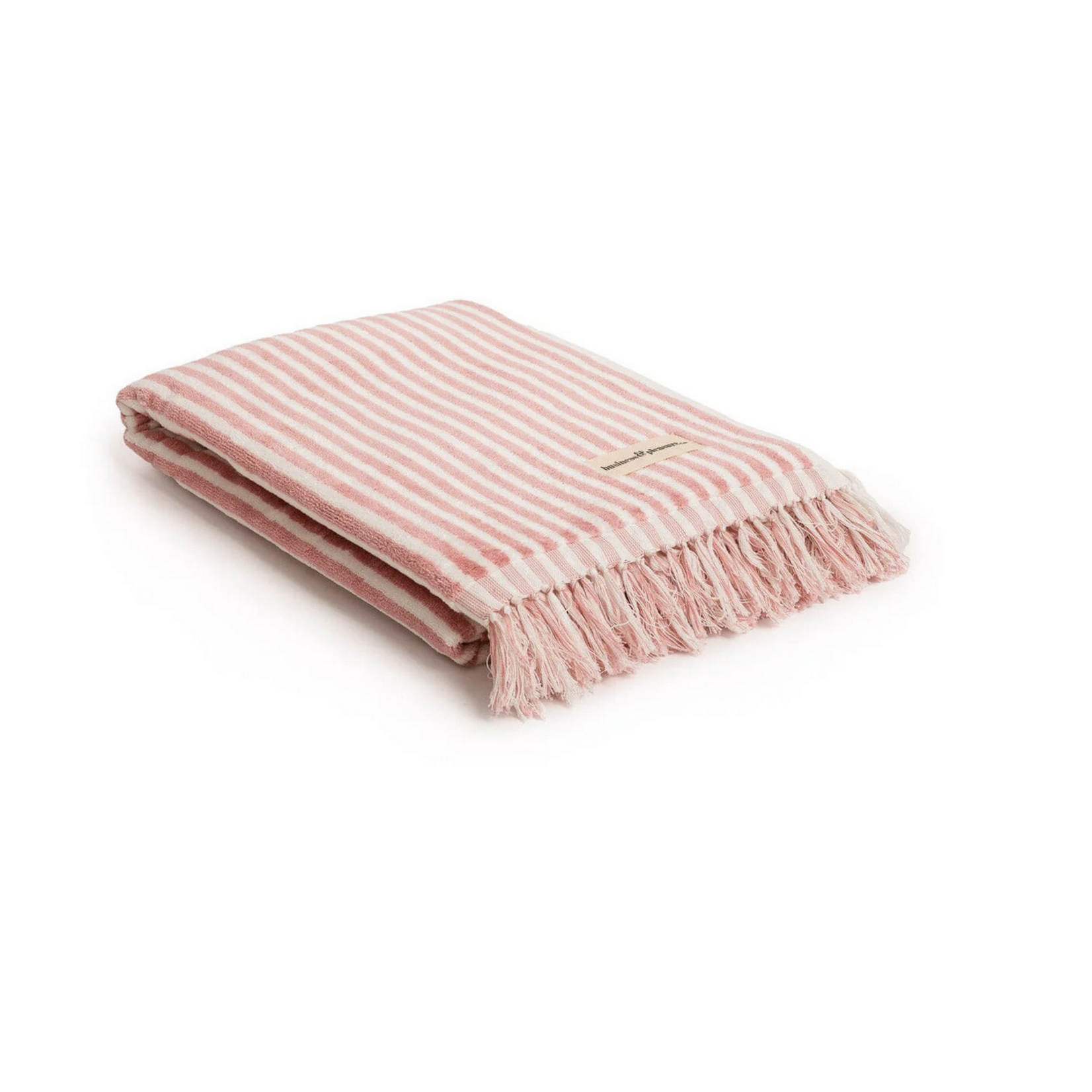 Strandtuch Pink gestreift 170x90cm