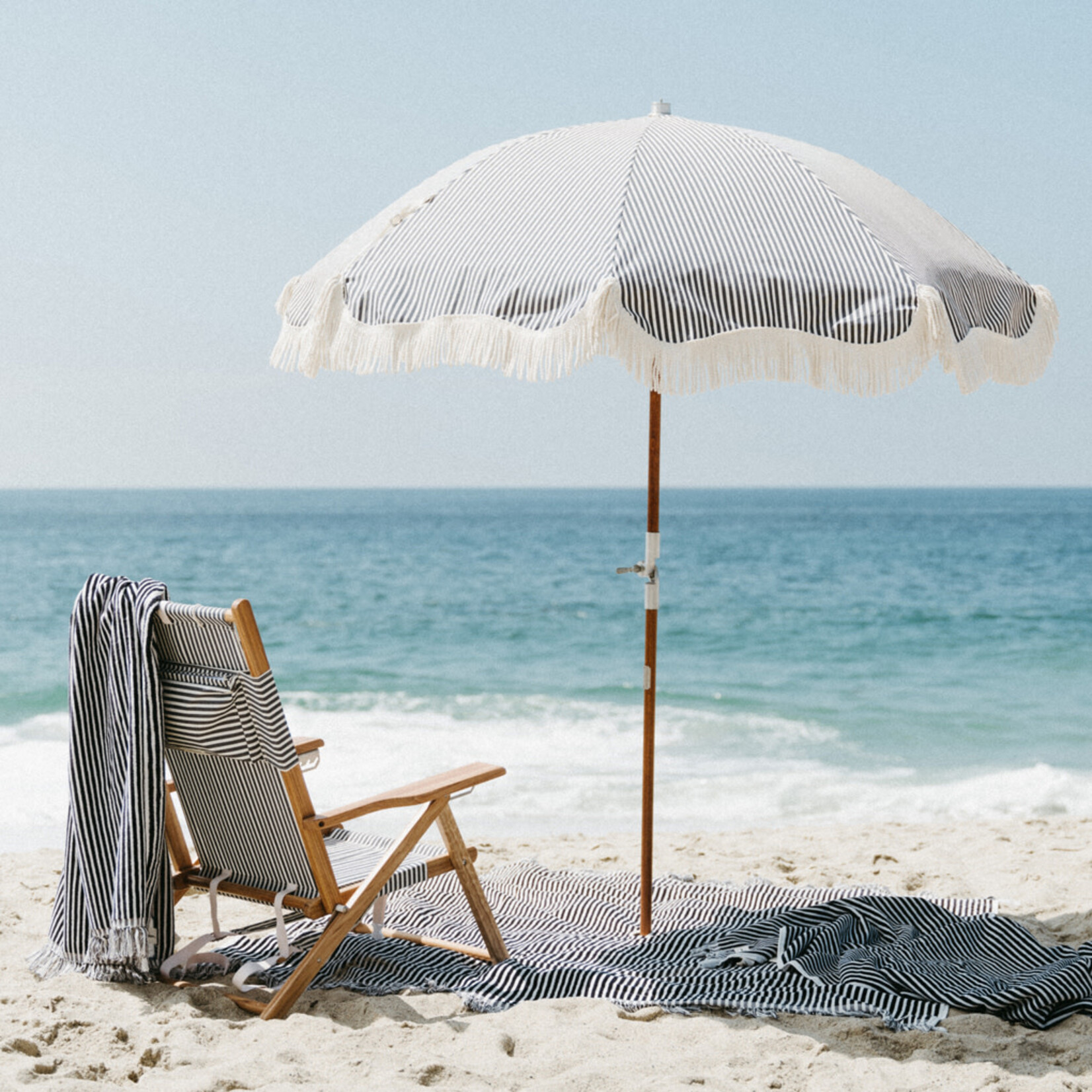 Strandtuch Navy gestreift 170x90cm