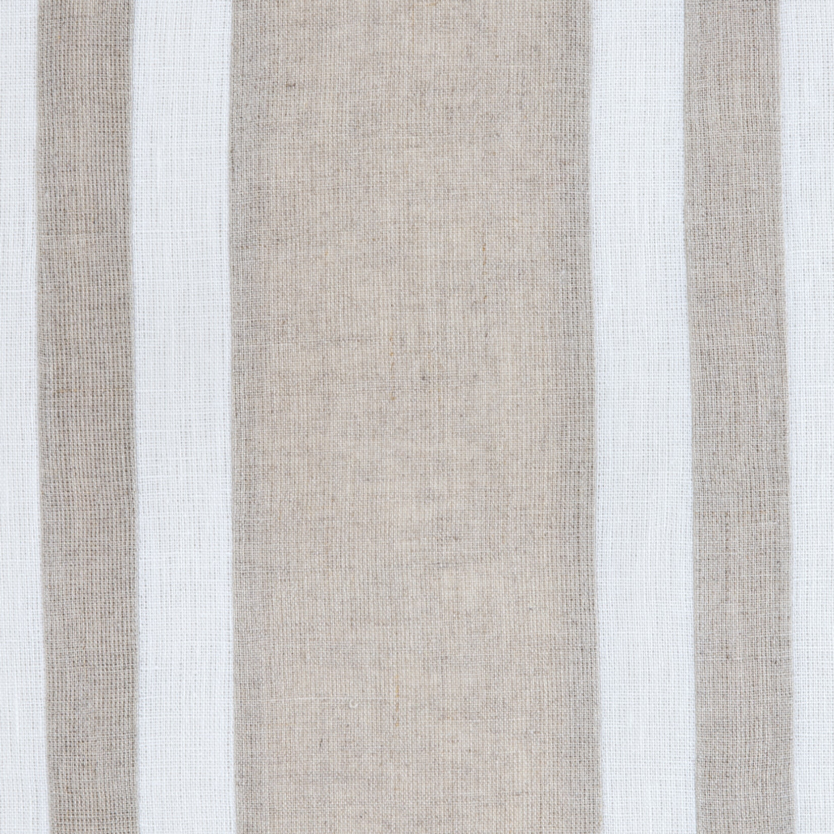 Leinen Kissen weiss mit natur Streifen 50x50cm