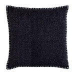 Baumwoll Kissen Schlingstich schwarz 50x50cm