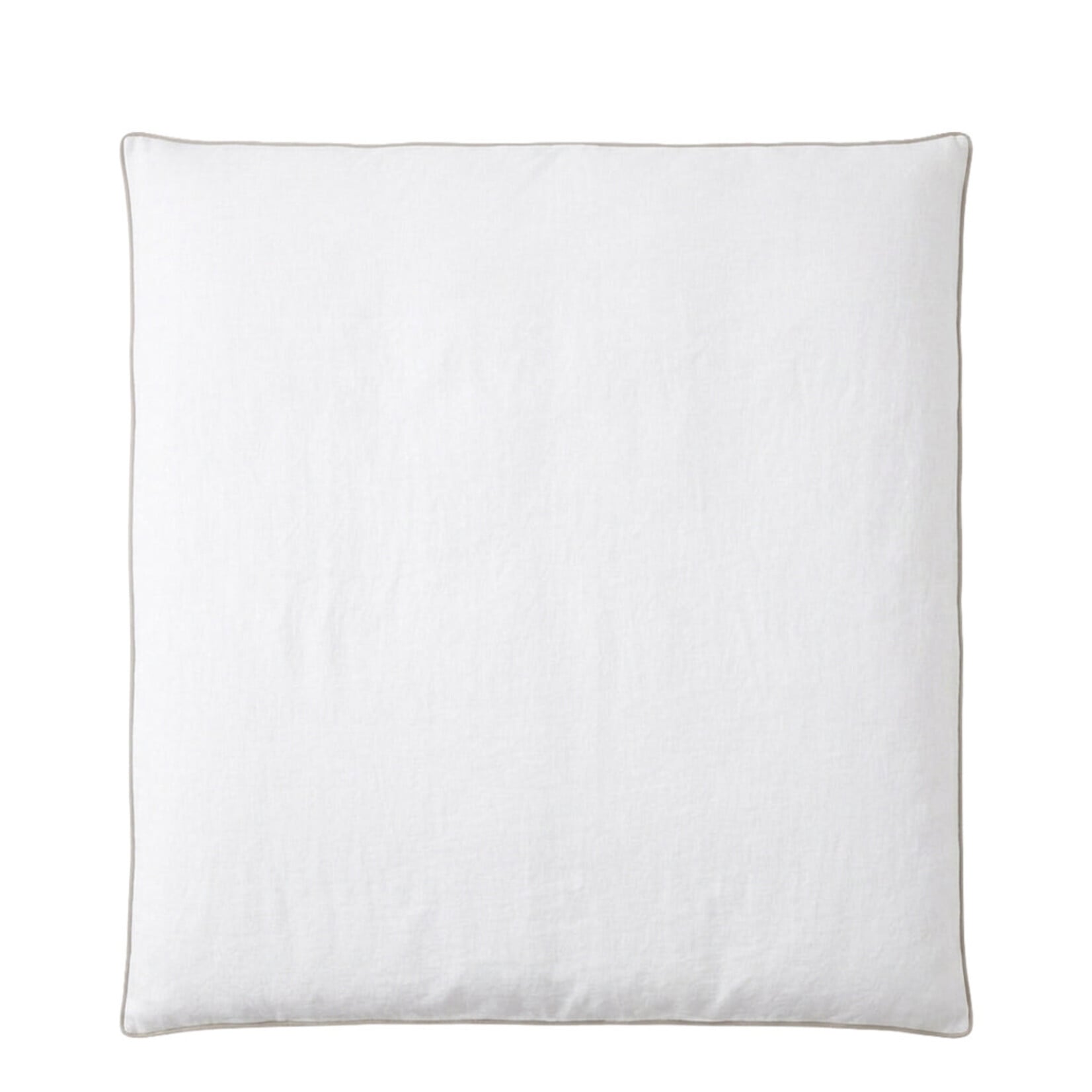 Lindeo Duvetbezug aus 100% Leinen, 200x210cm,weiss mit natural Kedernaht