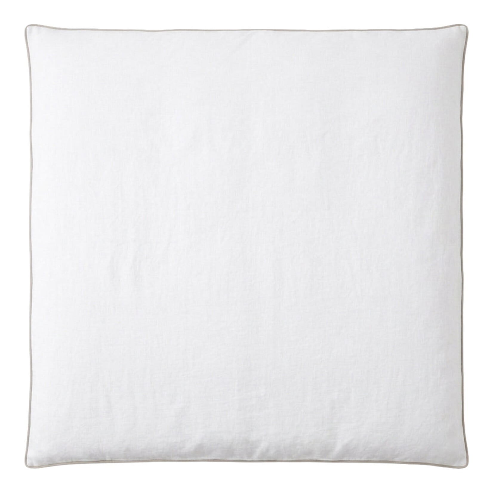Lindeo Duvetbezug aus 100% Leinen, 240x240cm, weiss mit natural Kedernaht