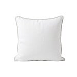 Lindeo Kissenbezug aus 100% Leinen, 65x65cm, weiss mit nature Kedernaht