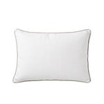 Lindeo Kissenbezug aus 100% Leinen, 50x70cm, weiss mit nature Kedernaht