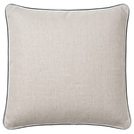 Leinen Kissen natur mit schwarz-weiss Steg 60x60cm