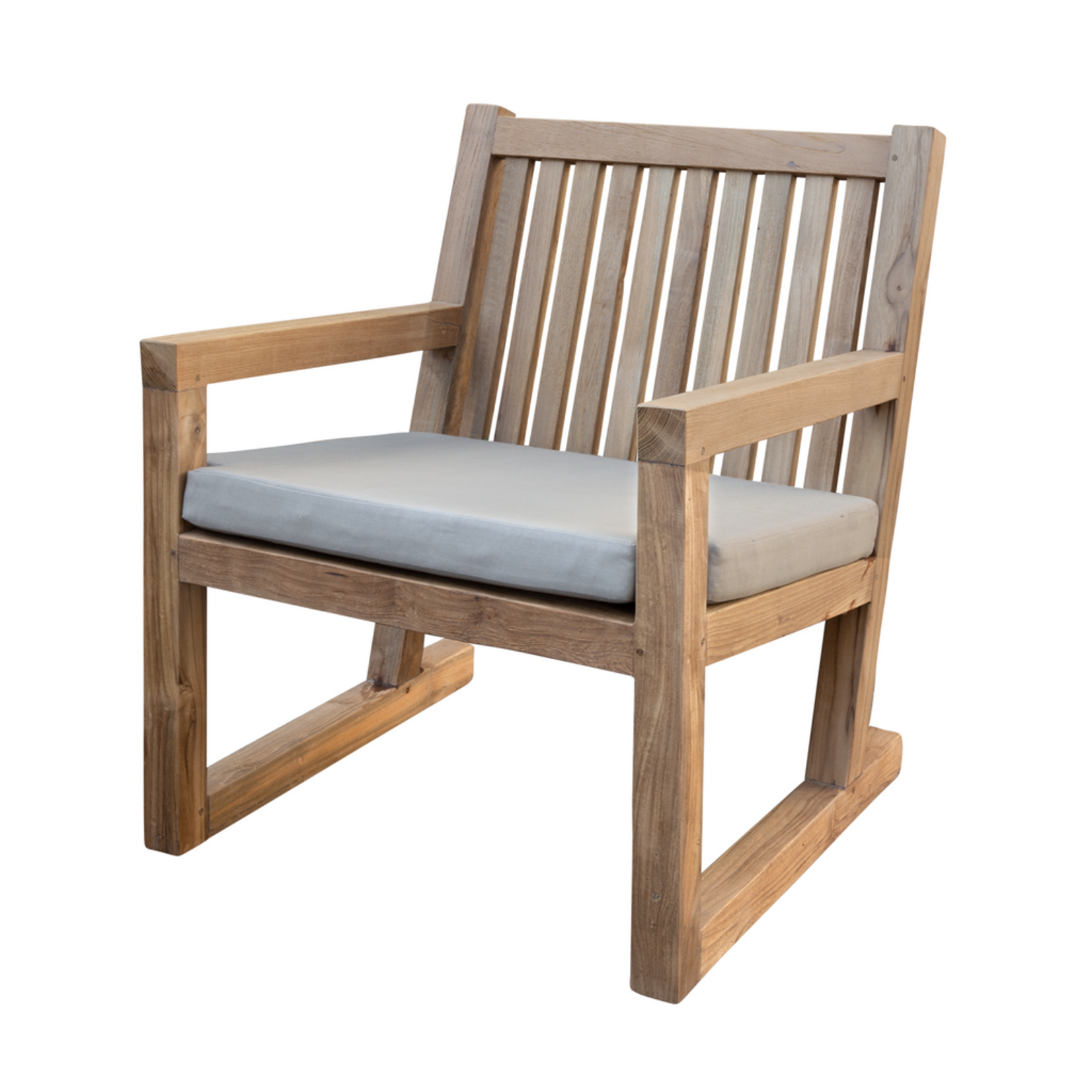 Mirasol Sessel Teak B64xT60xH75cm, inkl. Outdoor-Sitzkissen taupe