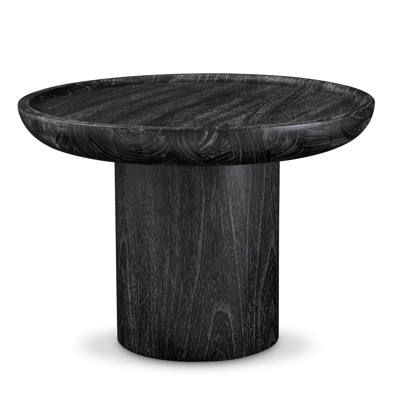 Rouault Beistelltisch D64.5xH46cm Eiche furniert schwarz Eichholz