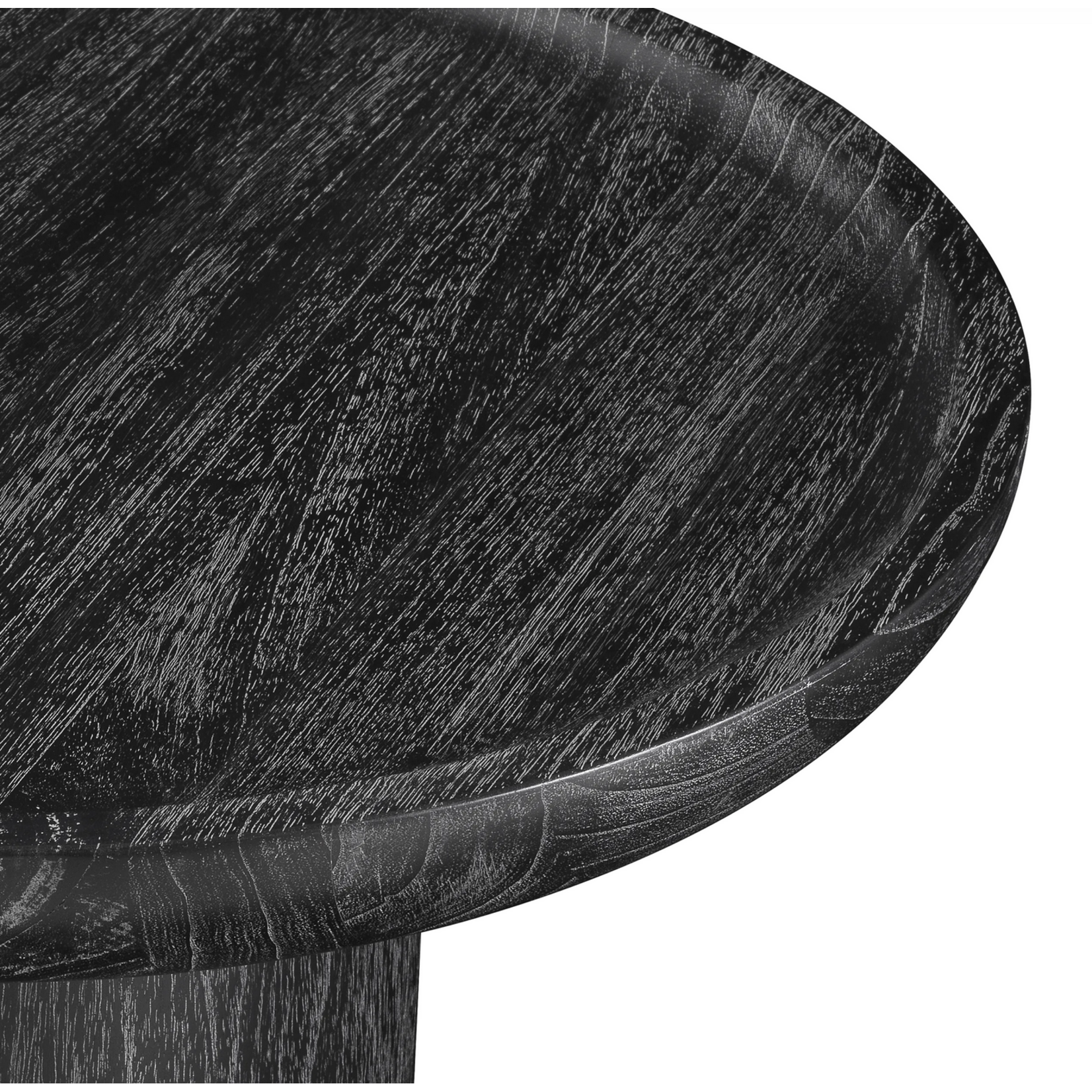 Rouault Beistelltisch D64.5xH46cm Eiche furniert schwarz Eichholz