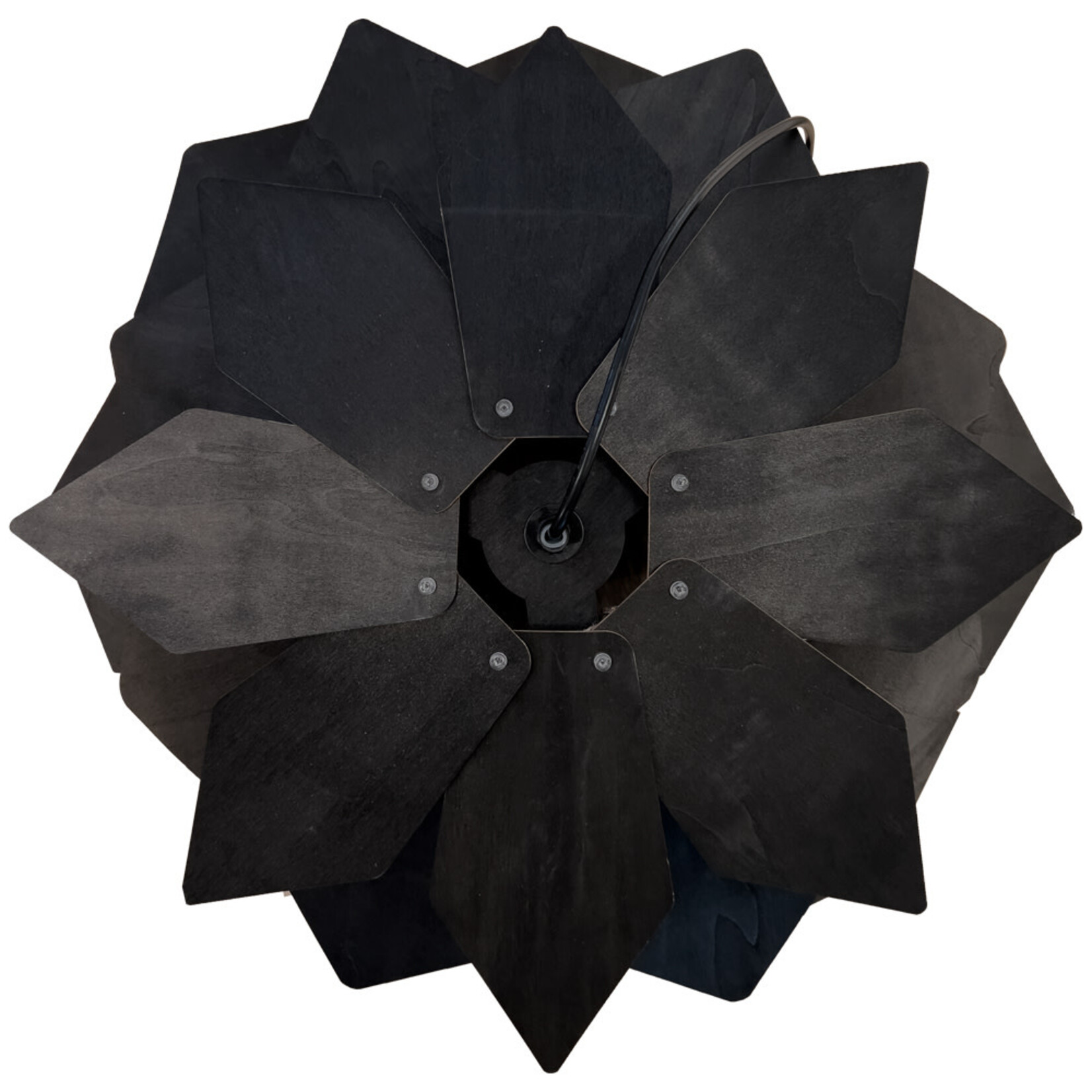Hängelampe holz schwarz D60xH60cm