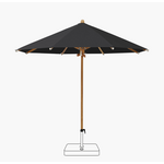 Glatz Sonnenschirm Teakwood D300cm, Stoff: 408 schwarz, Teak