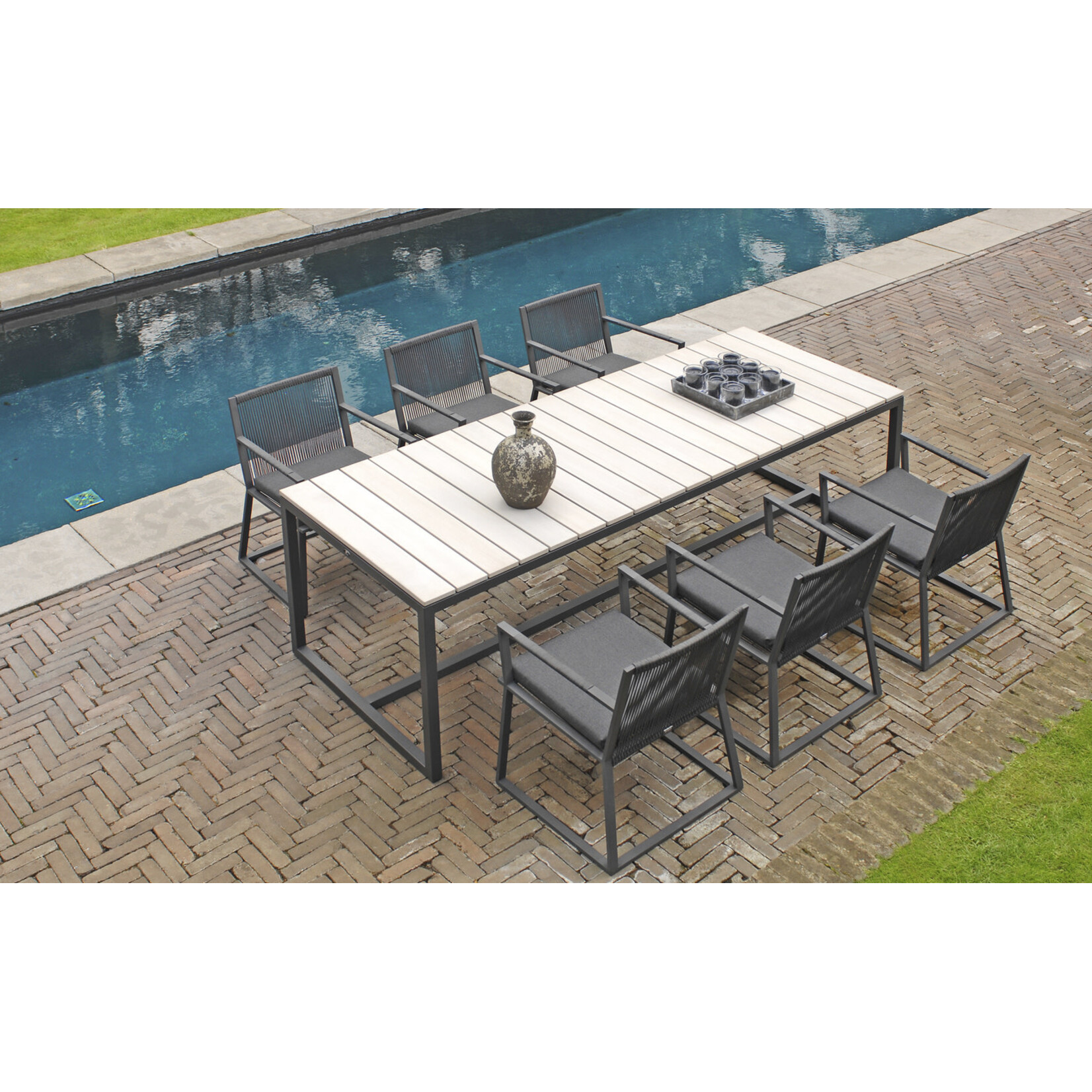 Gartenstuhl grau, B60xT61xH80cm