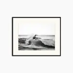 Bild Surfing Schwarz/Weiss, gerahmt Schwarz, 90x70cm