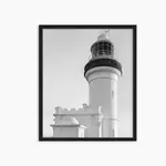 Bild Majestic Lighthouse Schwarz/Weiss, gerahmt Schwarz, 90x70cm