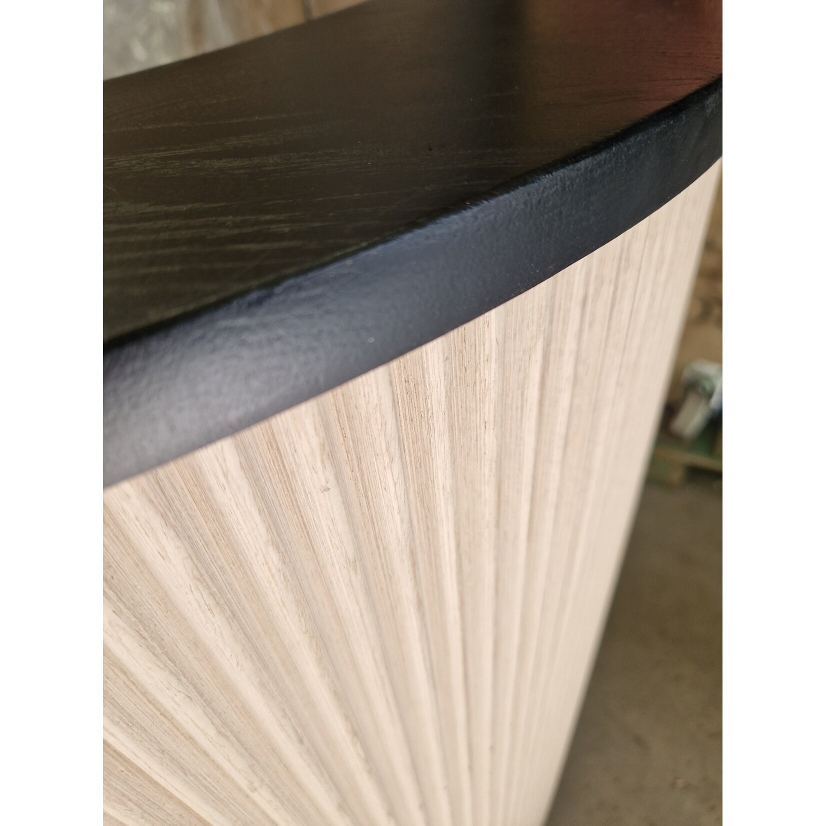Theke / Weinbar 112x45xH108/76cm, Eiche schwarz/natur
