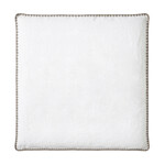 Fairhope Leinenduvetbezug  200x220cm Rückseite Baumwolle mit Stickrand weiss-sand