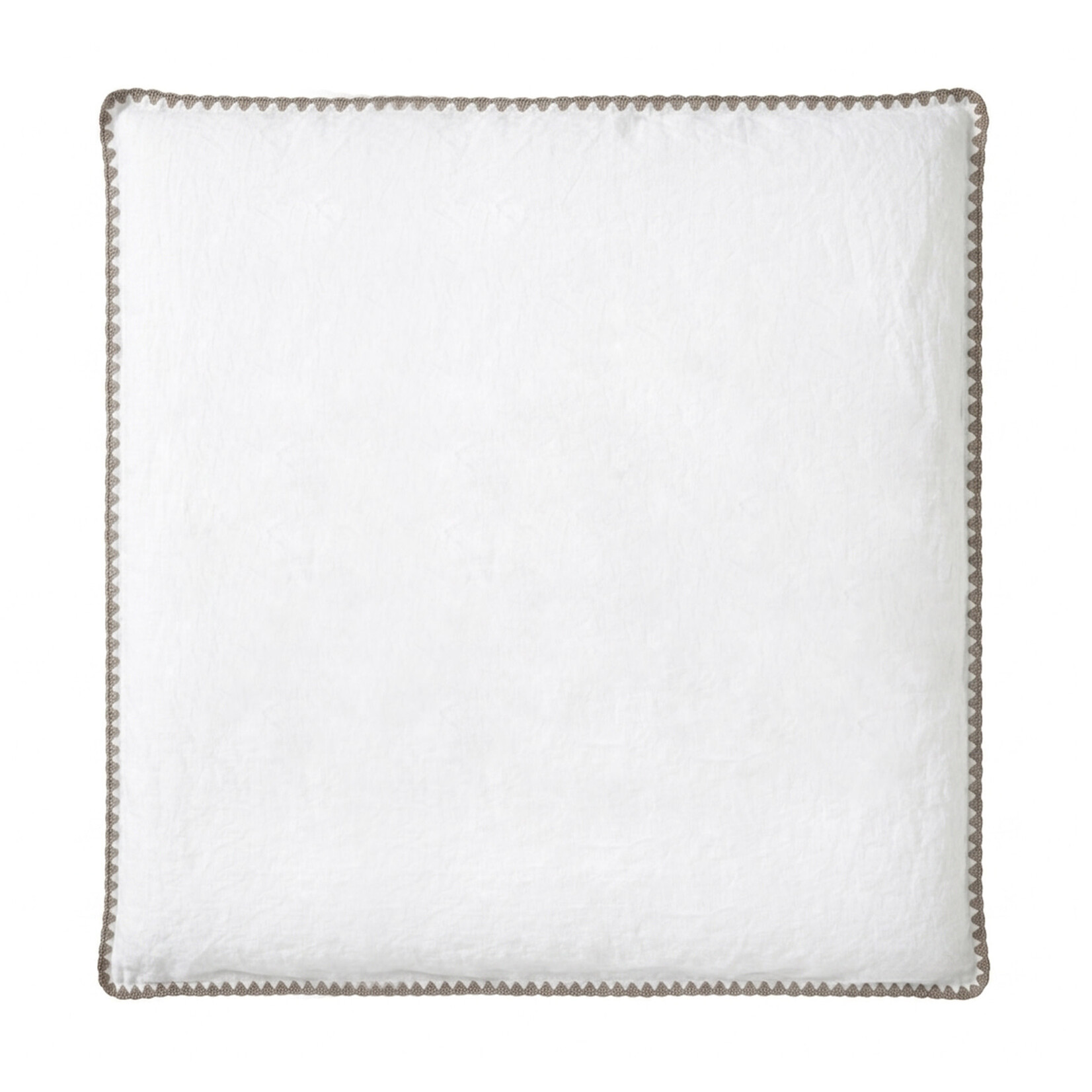 Fairhope Leinenduvetbezug  200x220cm Rückseite Baumwolle mit Stickrand weiss-sand