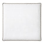 Fairhope Leinenduvetbezug  240x220cm  Rückseite Baumwolle mit Stickrand weiss-sand