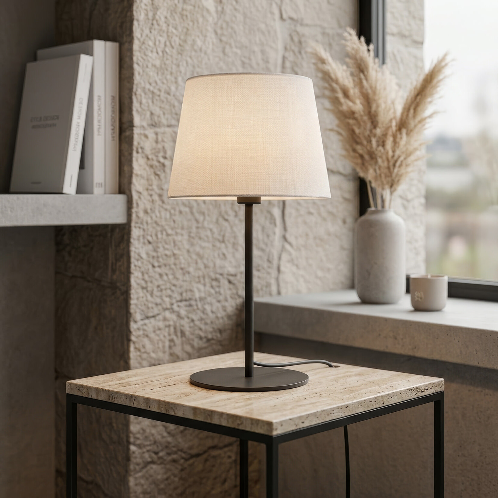 Paris Lampenschirm 28x21xH23cm, Farbe: Weiss