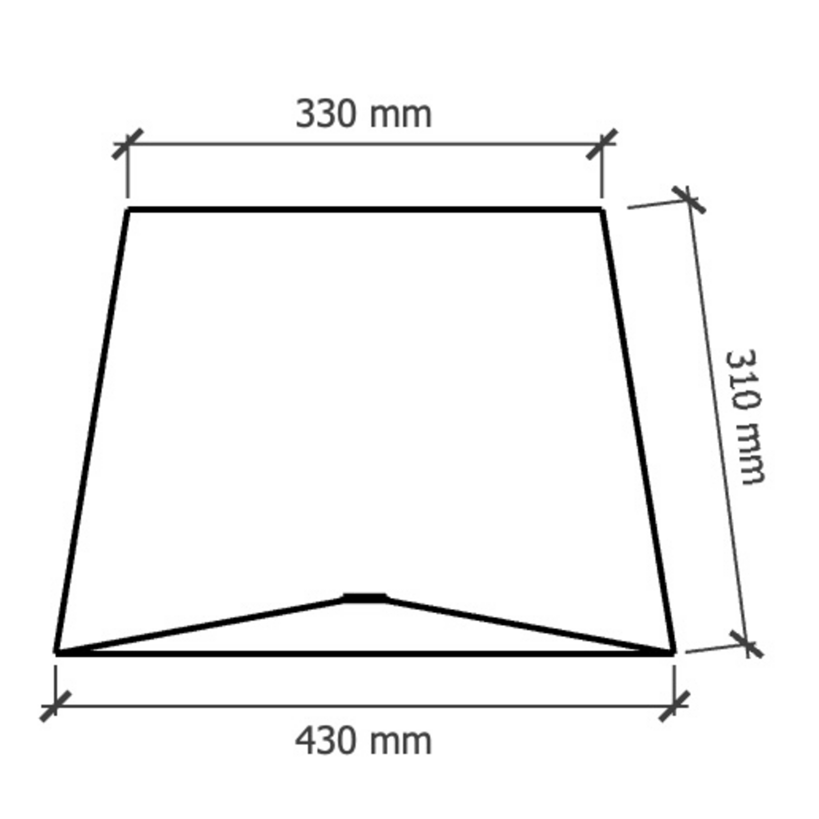 Paris Lampenschirm 43x33xH31cm, Farbe: Weiss