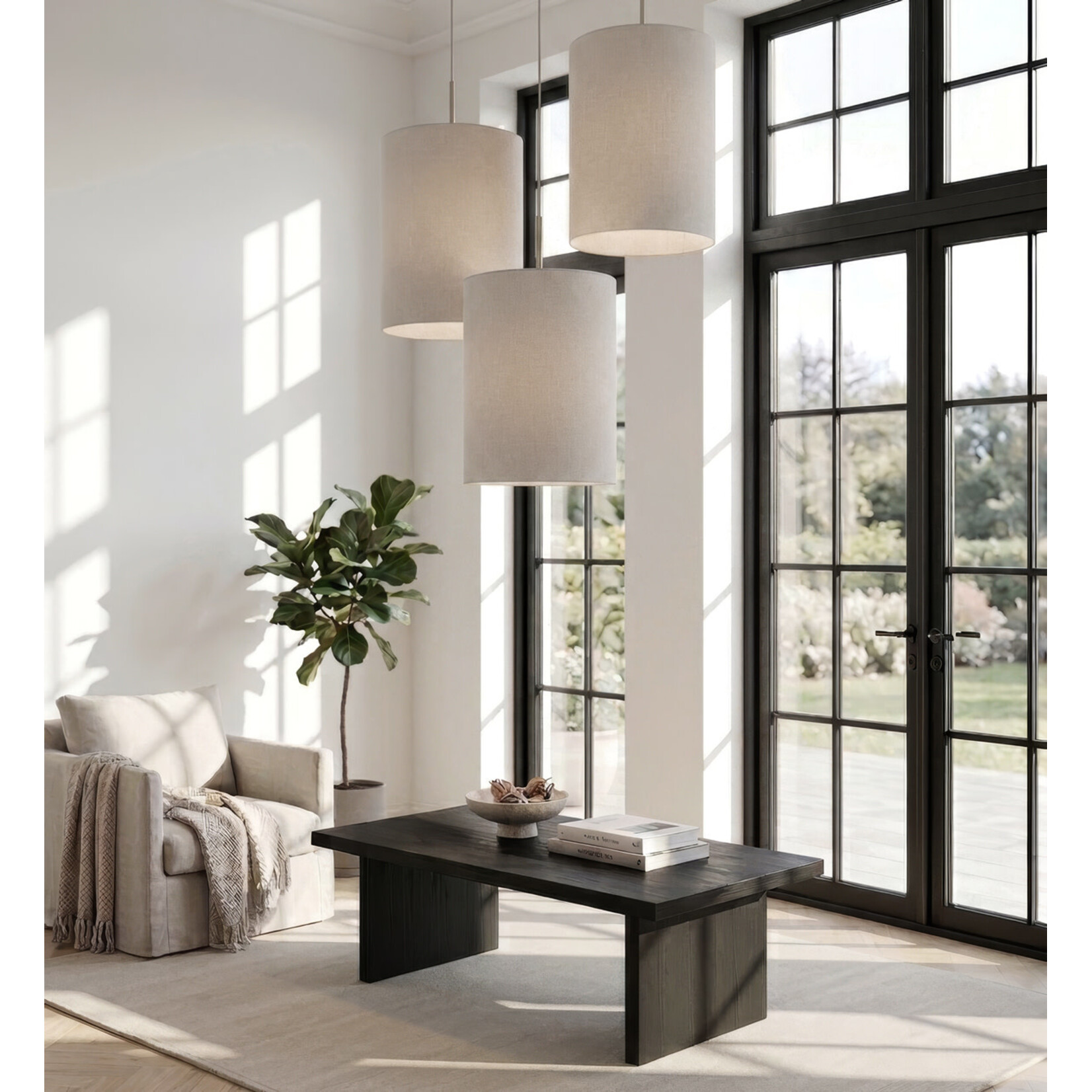 Paris Lampenschirm D50xH70cm, Farbe: Weiss