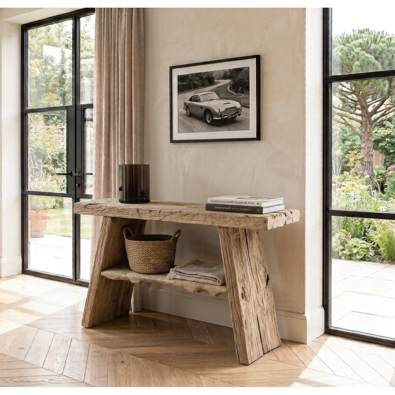 Sideboard Roseland ca. 128x35xH83cm, antike Ulme1