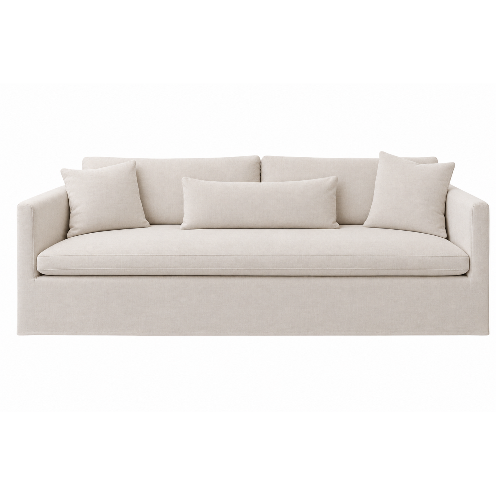 Cozy Sofa 3-Sitzer mit loser Husse 230x107xH84cm (Daunenfüllung), Stoff: Candy 1 natural (Kat. 3)