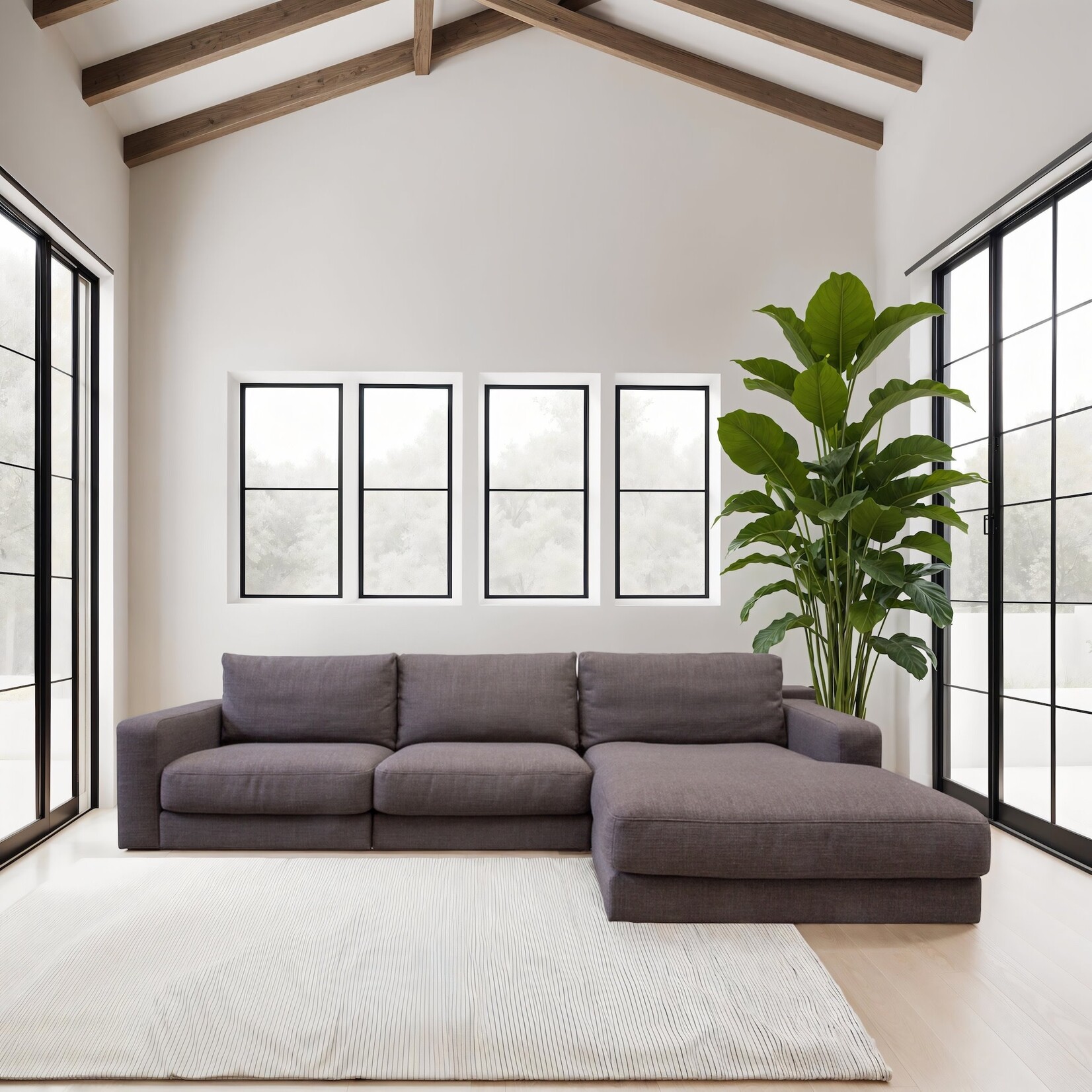 Gibson Sofa 337x191xH82cm, Fremdstoff: Rocco 10 Bison