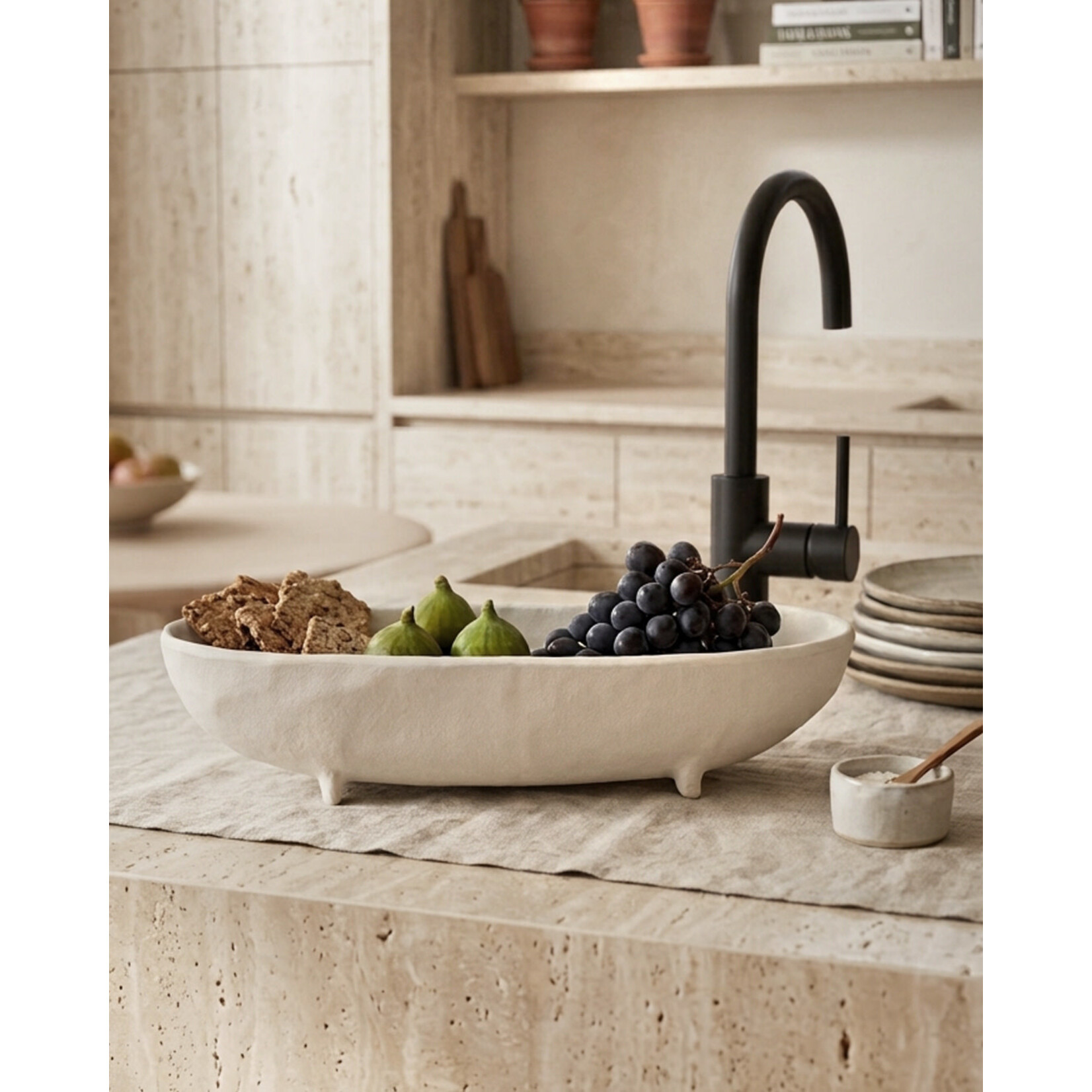Moss Schale weiss 38x15x9cm
