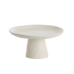 Moss Schale auf Fuss, weiss 24x12cm
