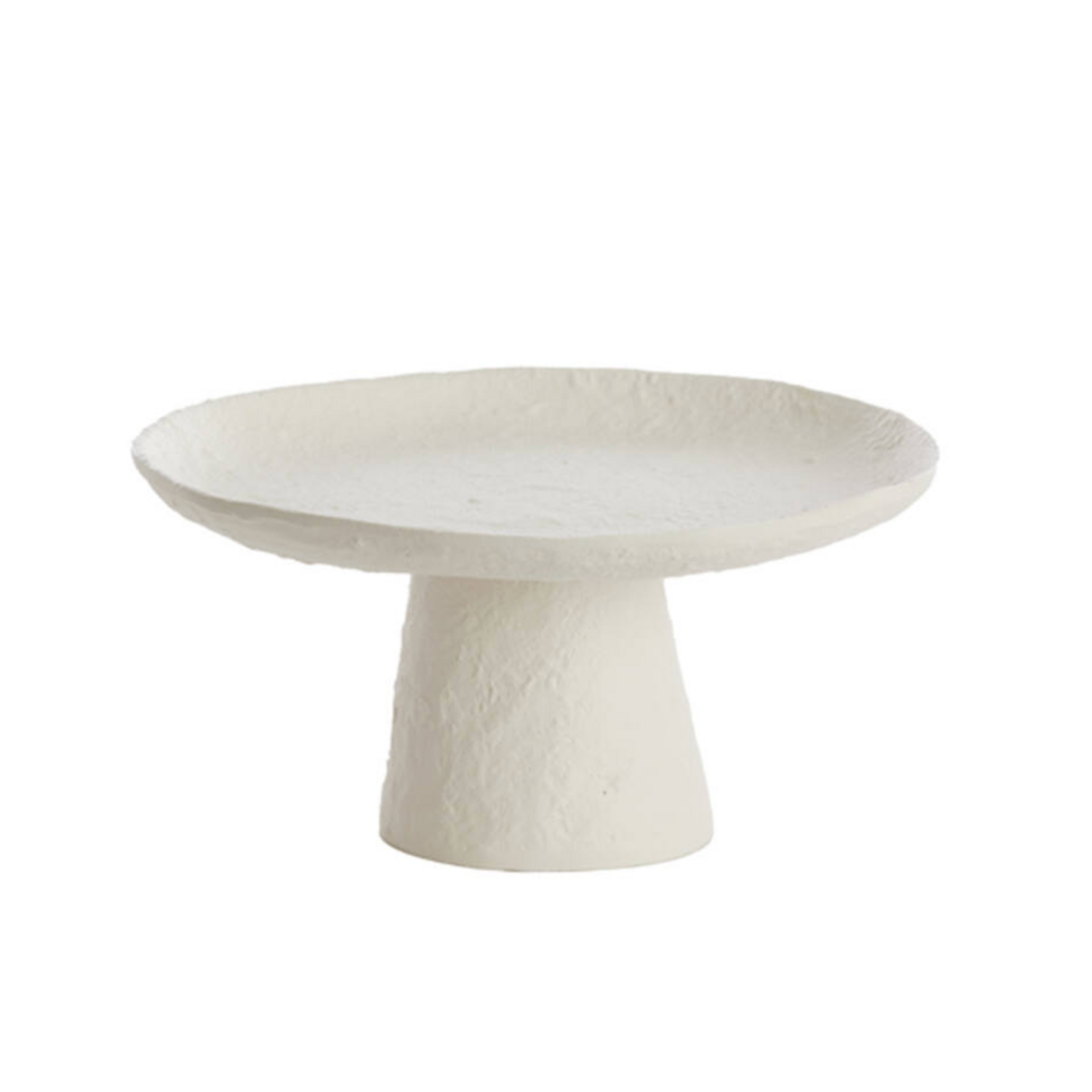 Moss Schale auf Fuss, weiss 24x12cm