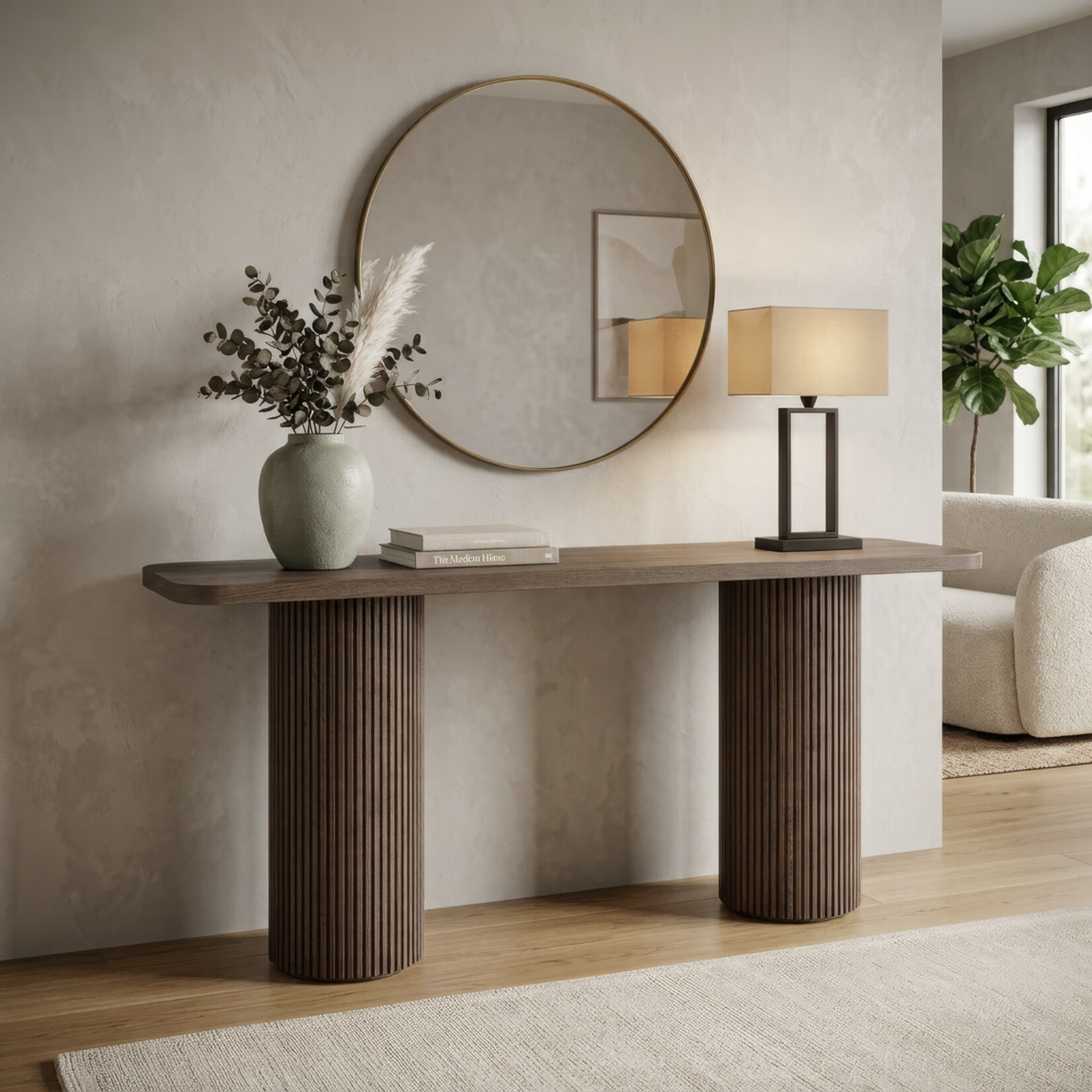 Amber Quinn Sideboard, Mass: 180x40xH80cm, Finish: Weathered Oak