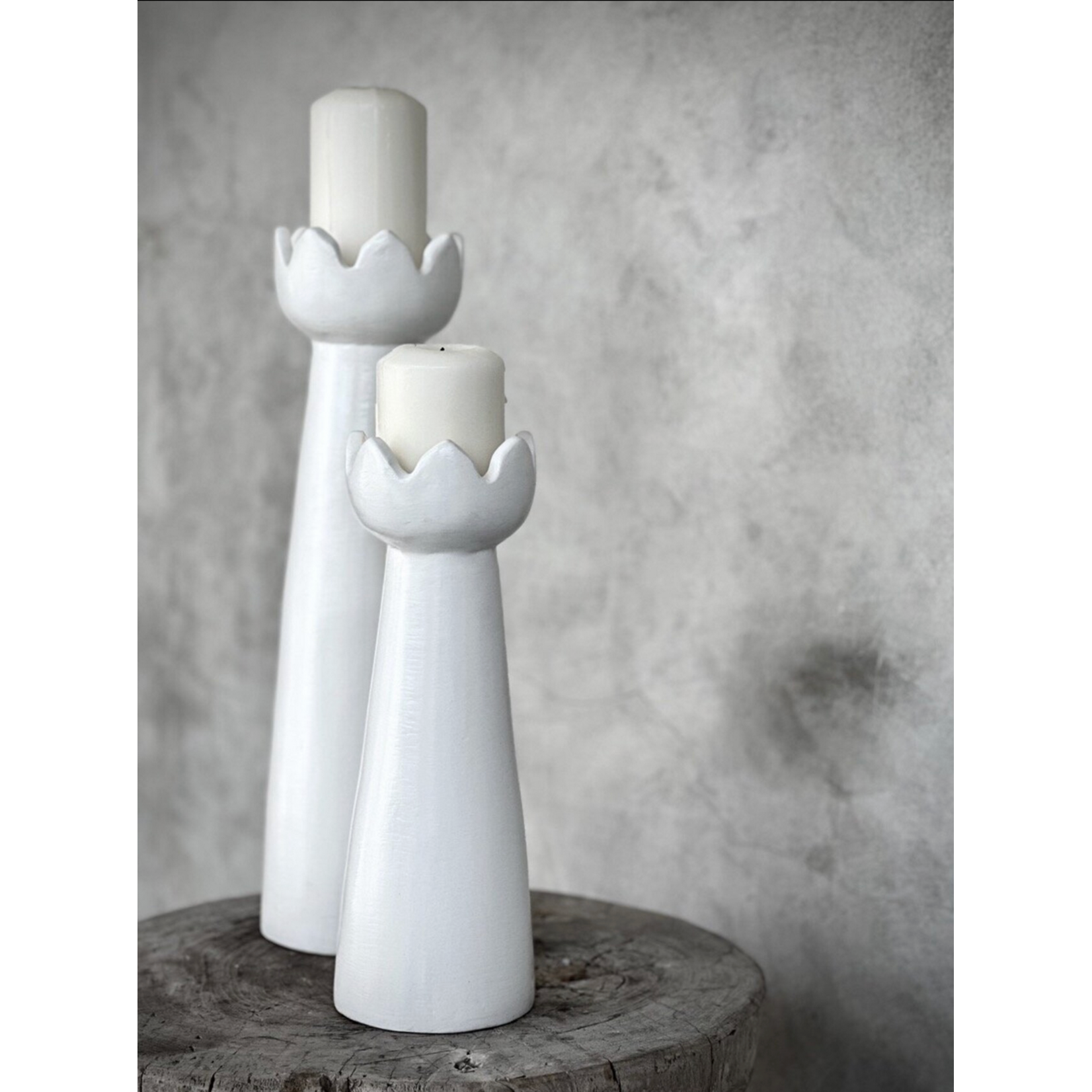Kerzenständer Pia weiss, D10xH42cm