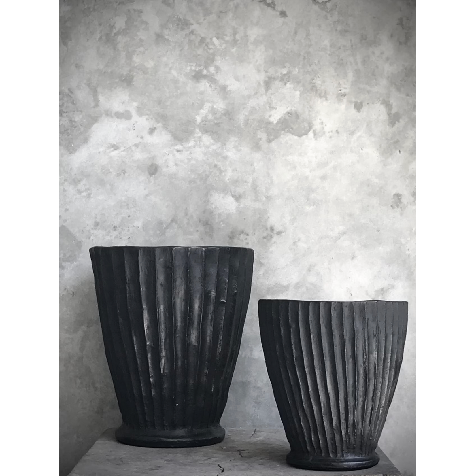 Vase Naya schwarz, D29xH34cm