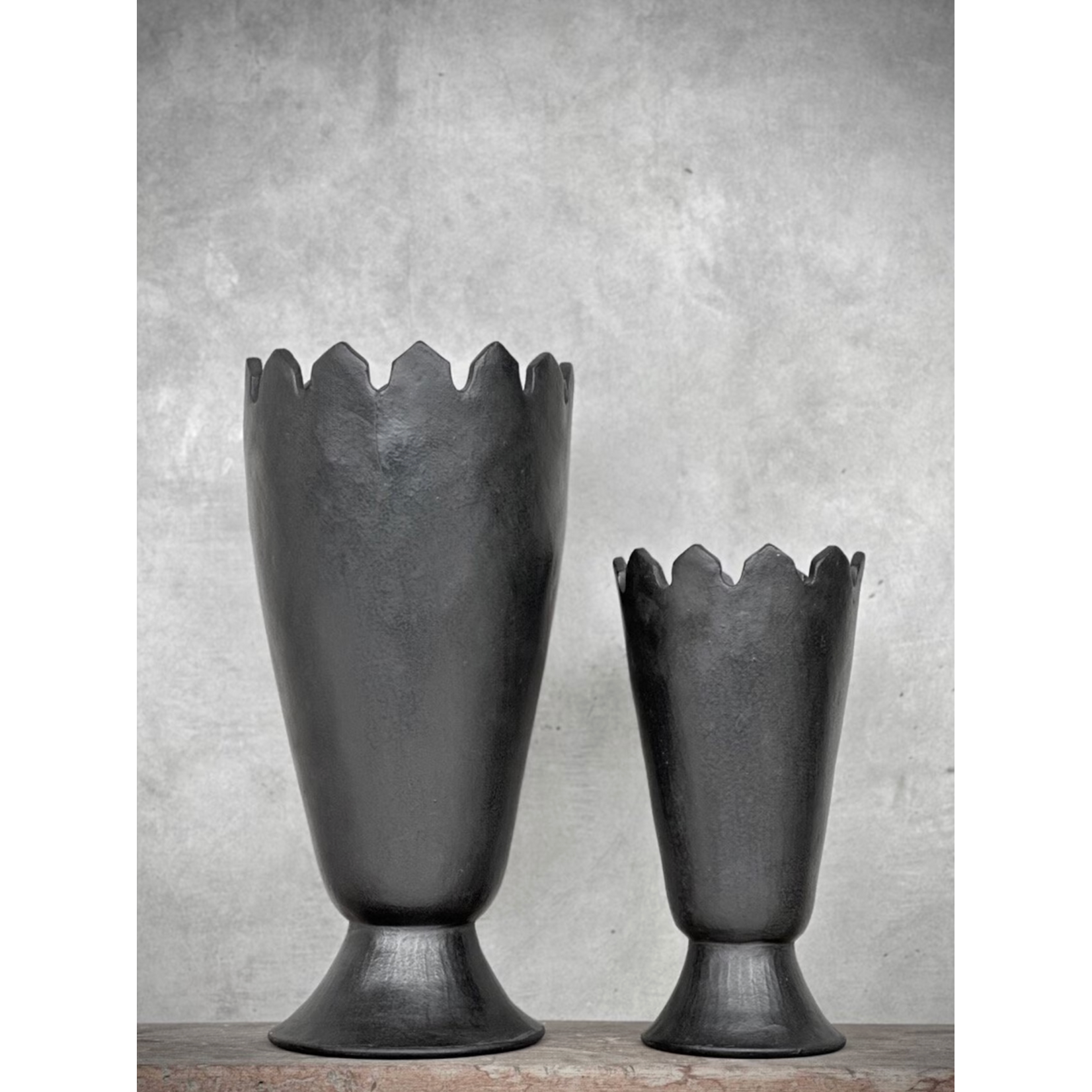 Vase Pia schwarz, D24xH50cm