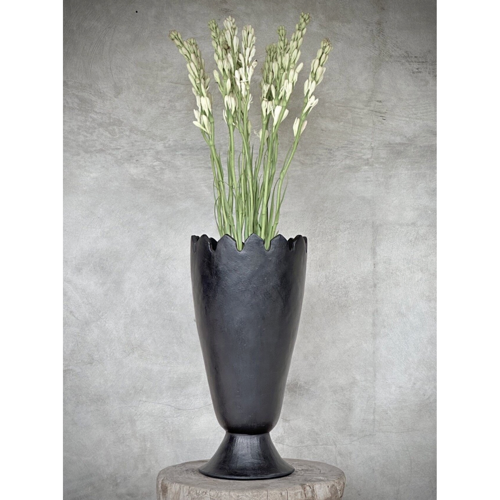 Vase Pia schwarz, D24xH50cm
