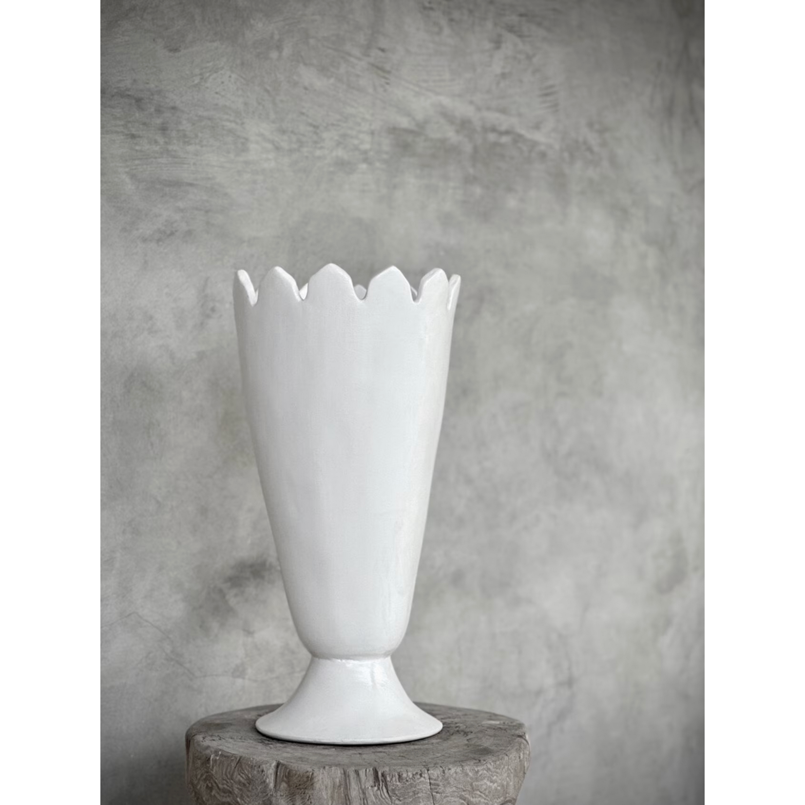 Vase Pia weiss, D24xH50cm