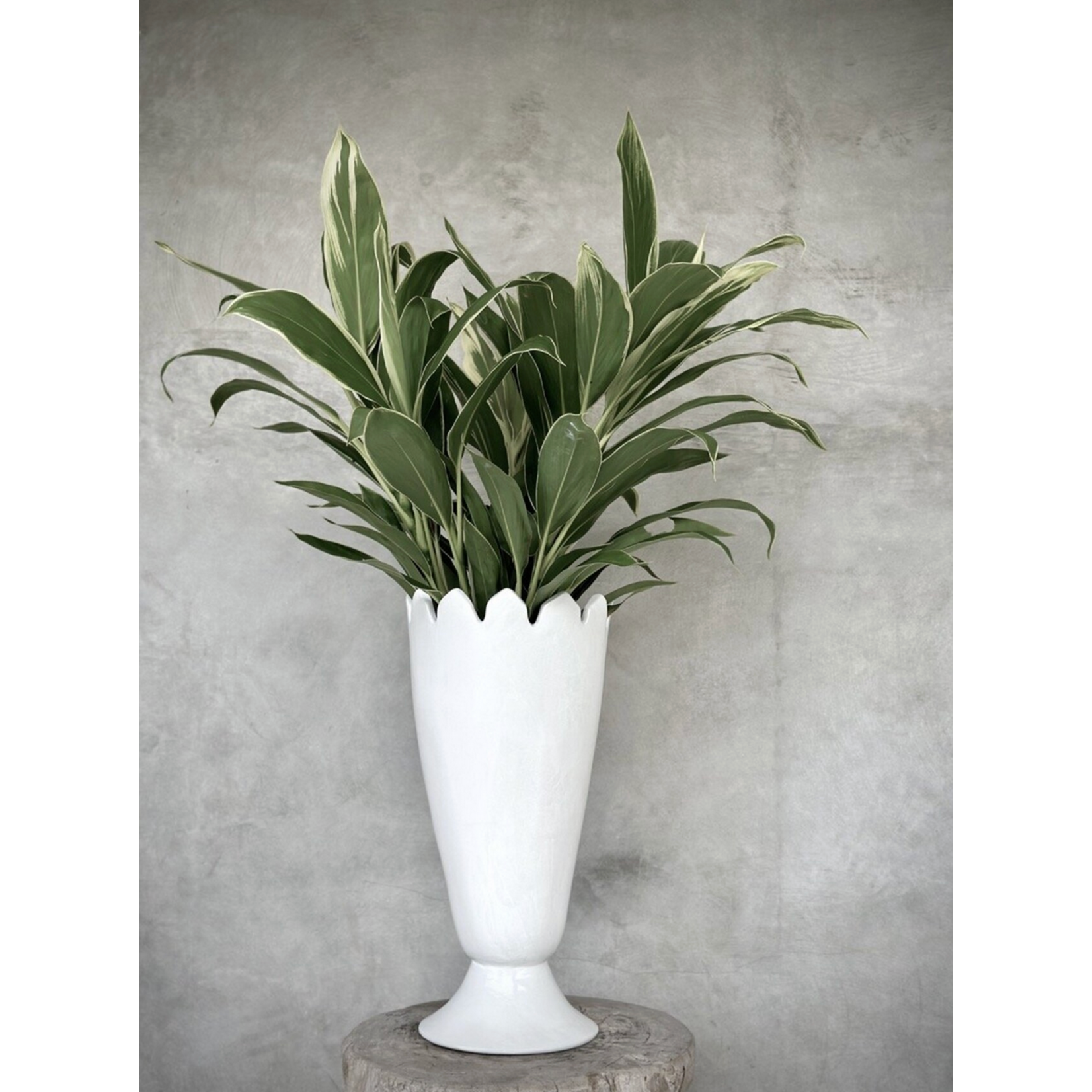 Vase Pia weiss, D24xH50cm