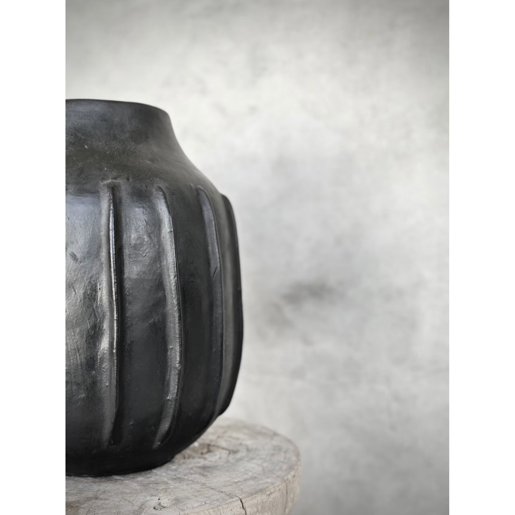 Vase Kaia schwarz, D27xH35cm