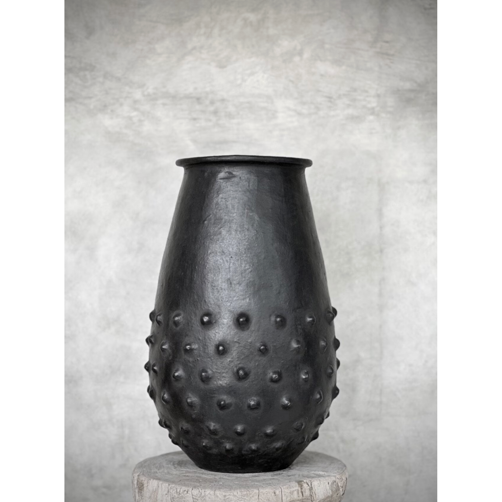 Textura Vase, schwarz mit stacheln, 37x58cm
