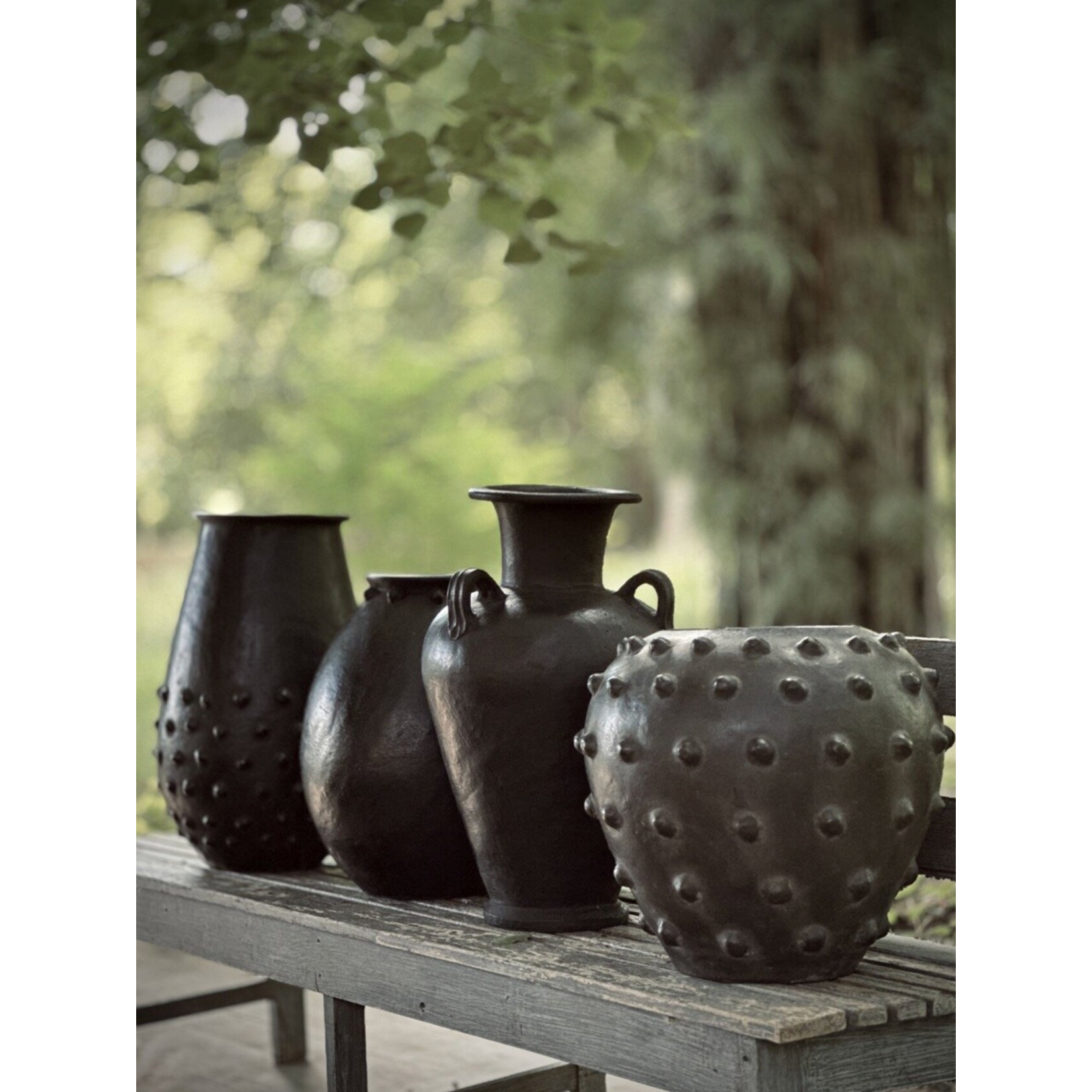 Textura Vase, schwarz mit stacheln, 37x58cm
