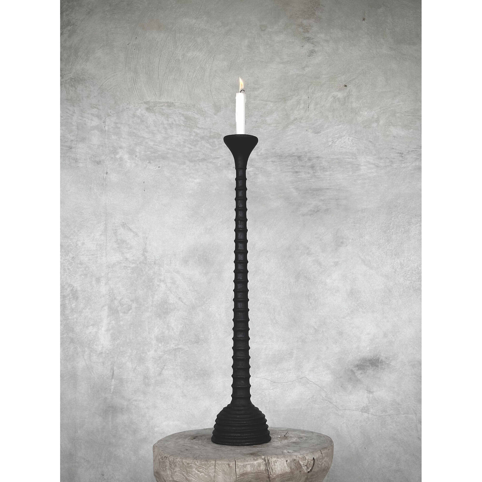 Kerzenständer schwarz, D14xH71cm