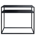 Caeso Sideboard 100x30x85cm, Gestell: schwarz, Leder: schwarz