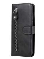 JVS Products iPhone 11 hoesje - Bookcase - Pasjeshouder - Portemonnee - Rits - Kunstleer - Zwart