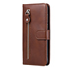 Samsung Galaxy S21 hoesje - Bookcase - Pasjeshouder - Portemonnee - Rits - Kunstleer - Bruin