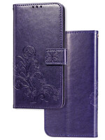 JVS Products iPhone 7 hoesje - Bookcase - Pasjeshouder - Portemonnee - Bloemenprint - Kunstleer - Paars