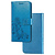 iPhone XS hoesje - Bookcase - Pasjeshouder - Portemonnee - Bloemenprint - Kunstleer - Blauw